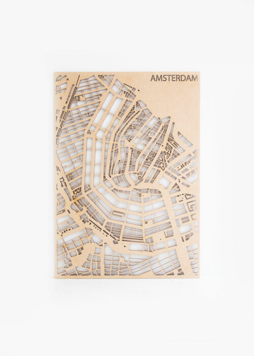 Amsterdam gelaserde kaart